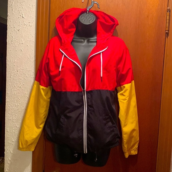 Zine Clothing Tops - Color block front zip hoodie